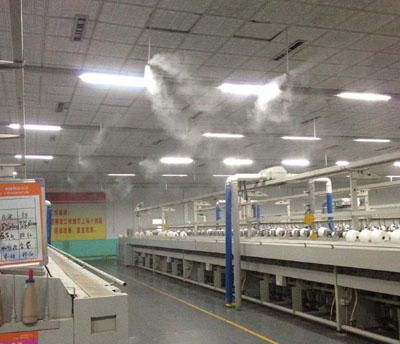 天虹纺织车间安装工业加湿器